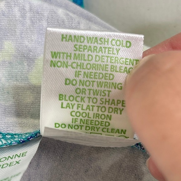 Lilly Pulitzer Hayes Bell Sleeve‎ Shift Dress Geometric Artsy Resort Blue Large - Picture 11 of 12